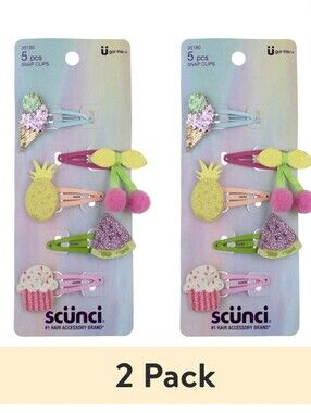 scunci Pastel Mini Snap Clips Sets